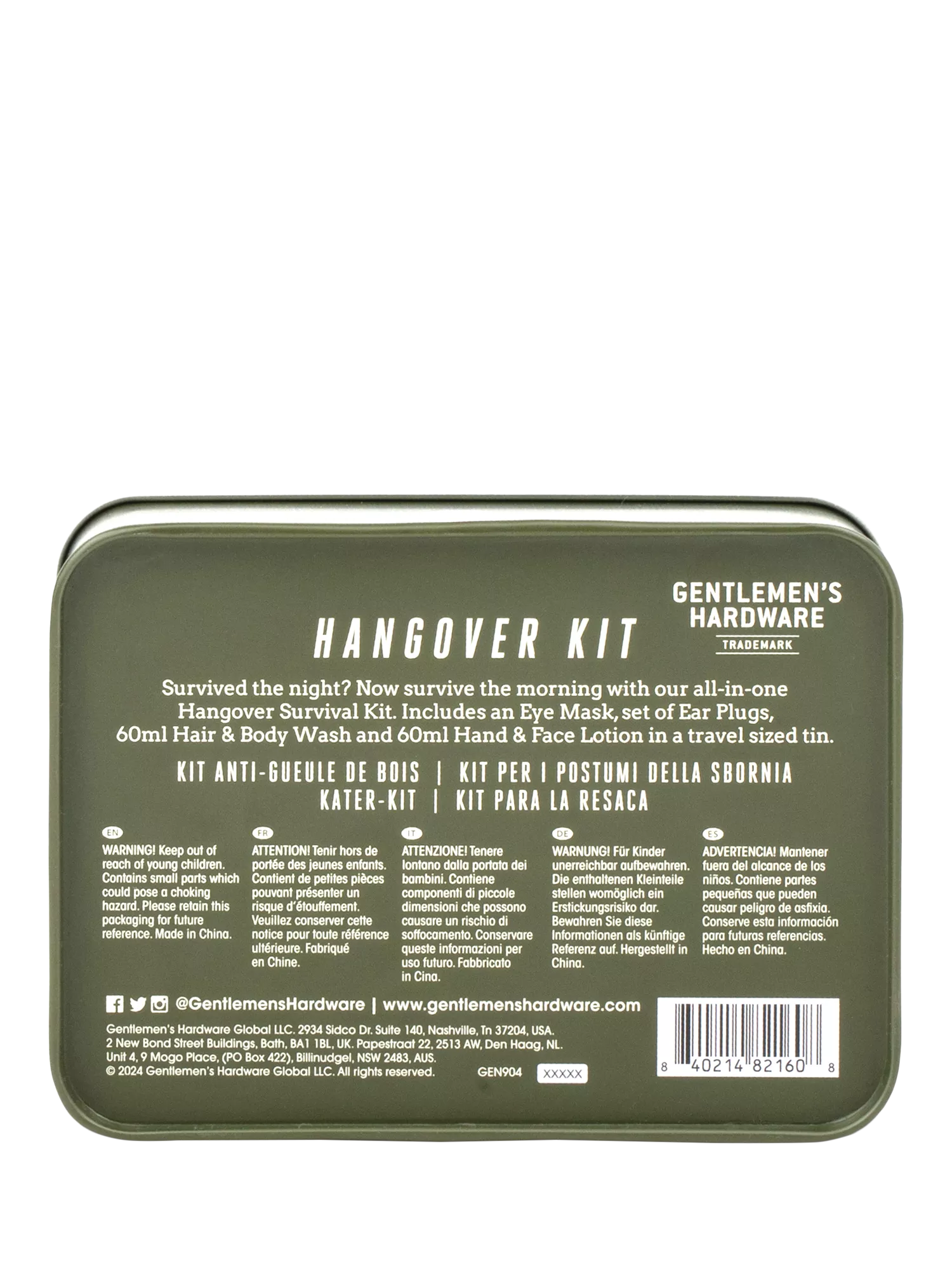 Paddywax Mini Hangover Kit travel tin - British product