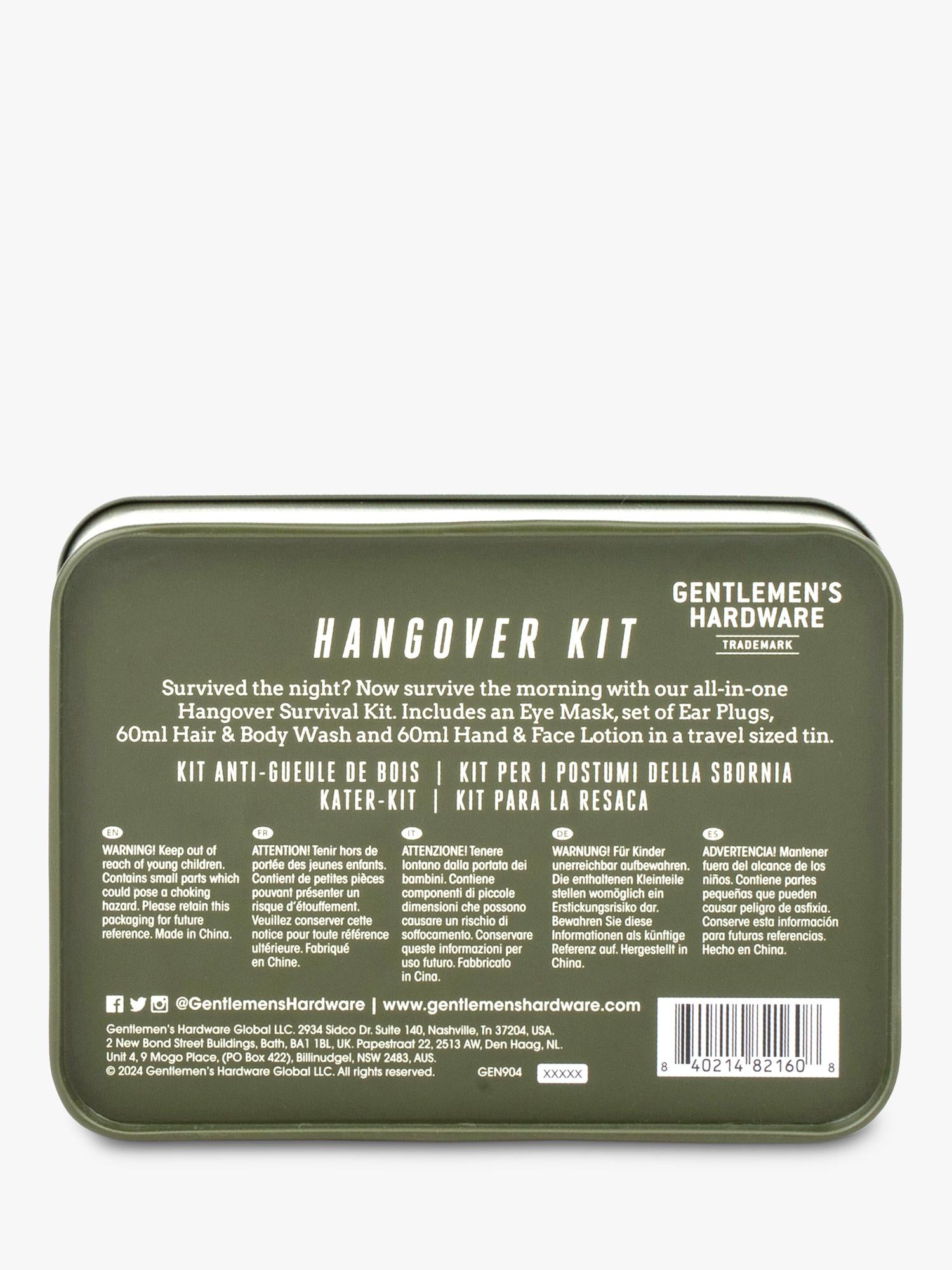 Paddywax Mini Hangover Kit travel tin - British product