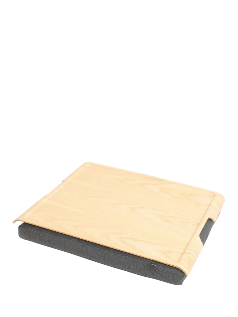 Bosign large anti-slip ash veneer top lap tray 46cm, UK version