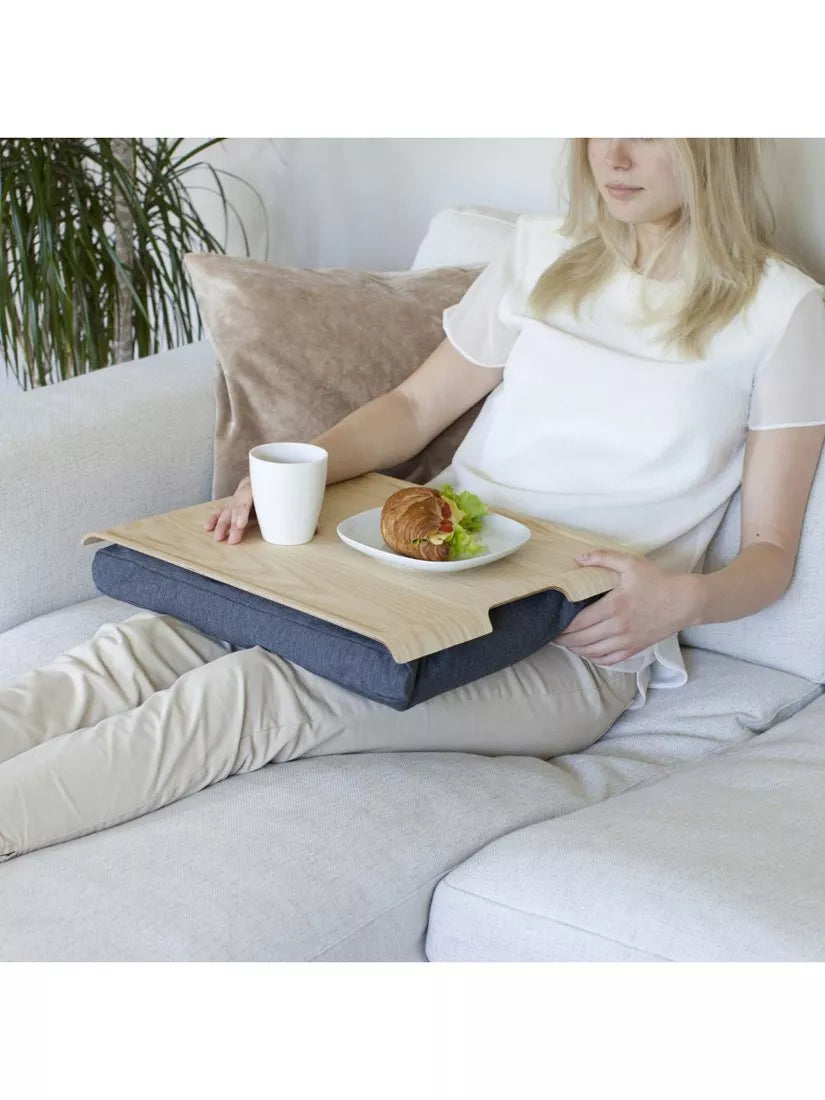 Bosign large anti-slip ash veneer top lap tray 46cm, UK version