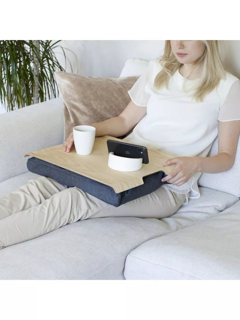 Bosign large anti-slip ash veneer top lap tray 46cm, UK version