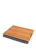 Bosign anti-slip teak veneer top lap tray 46cm, imported from the UK