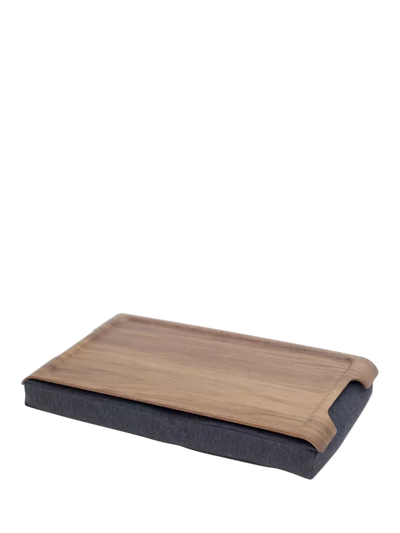 John Lewis Bosign Mini Anti-Slip Walnut Veneer Top Lap Tray, 43cm- Buy online at McGrocer