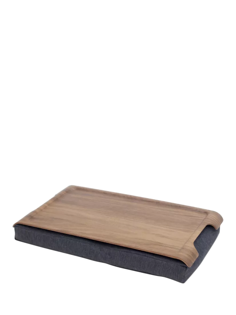 Bosign mini anti-slip walnut veneer lap tray 43cm, imported from the UK