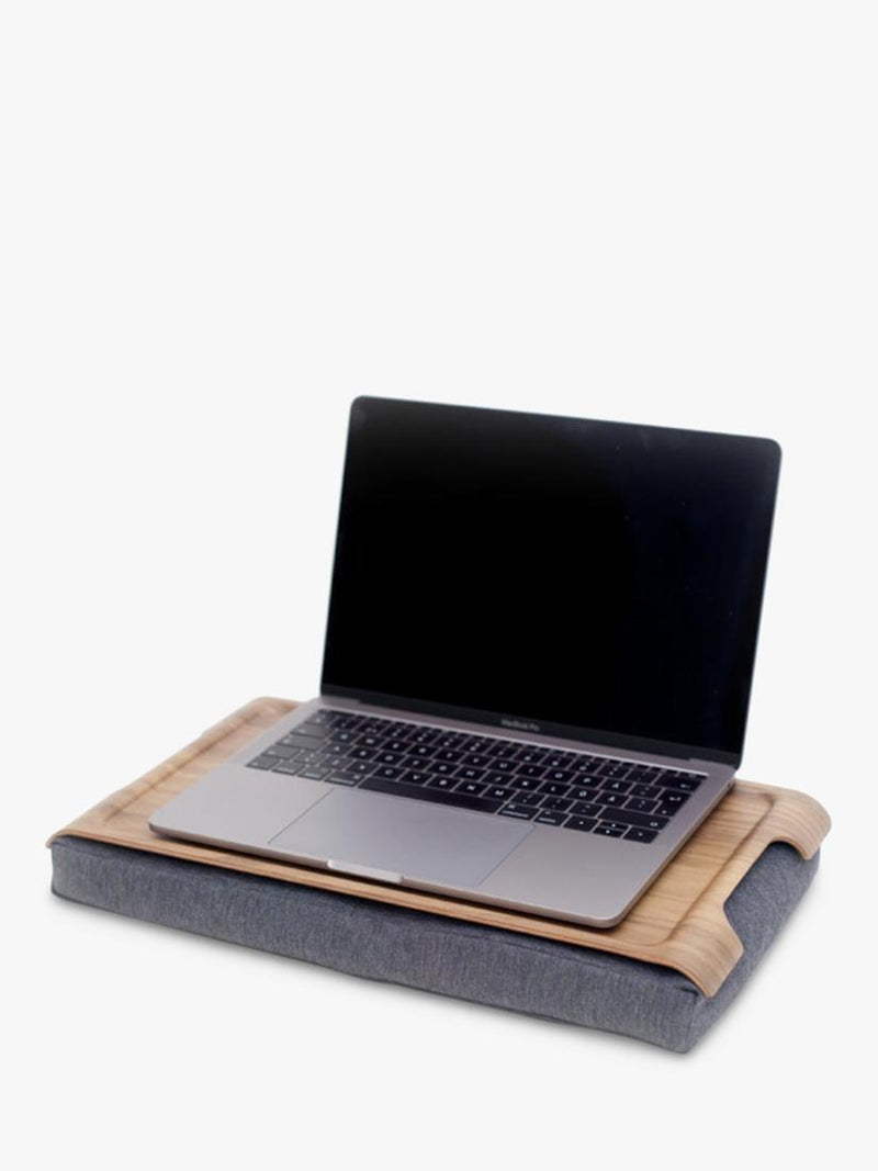 Bosign mini anti-slip walnut veneer lap tray 43cm, imported from the UK