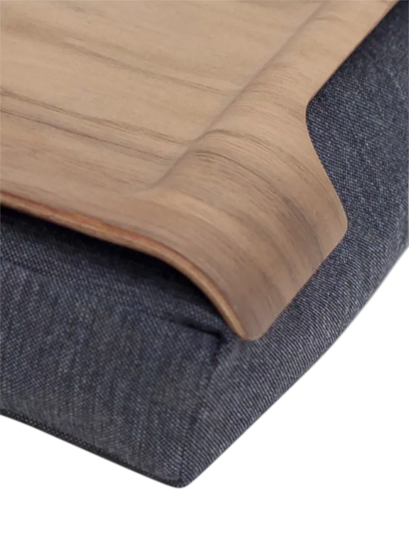 Bosign mini anti-slip walnut veneer lap tray 43cm, imported from the UK