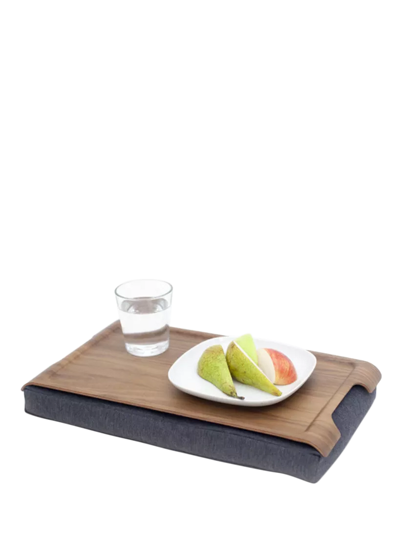 Bosign mini anti-slip walnut veneer lap tray 43cm, imported from the UK
