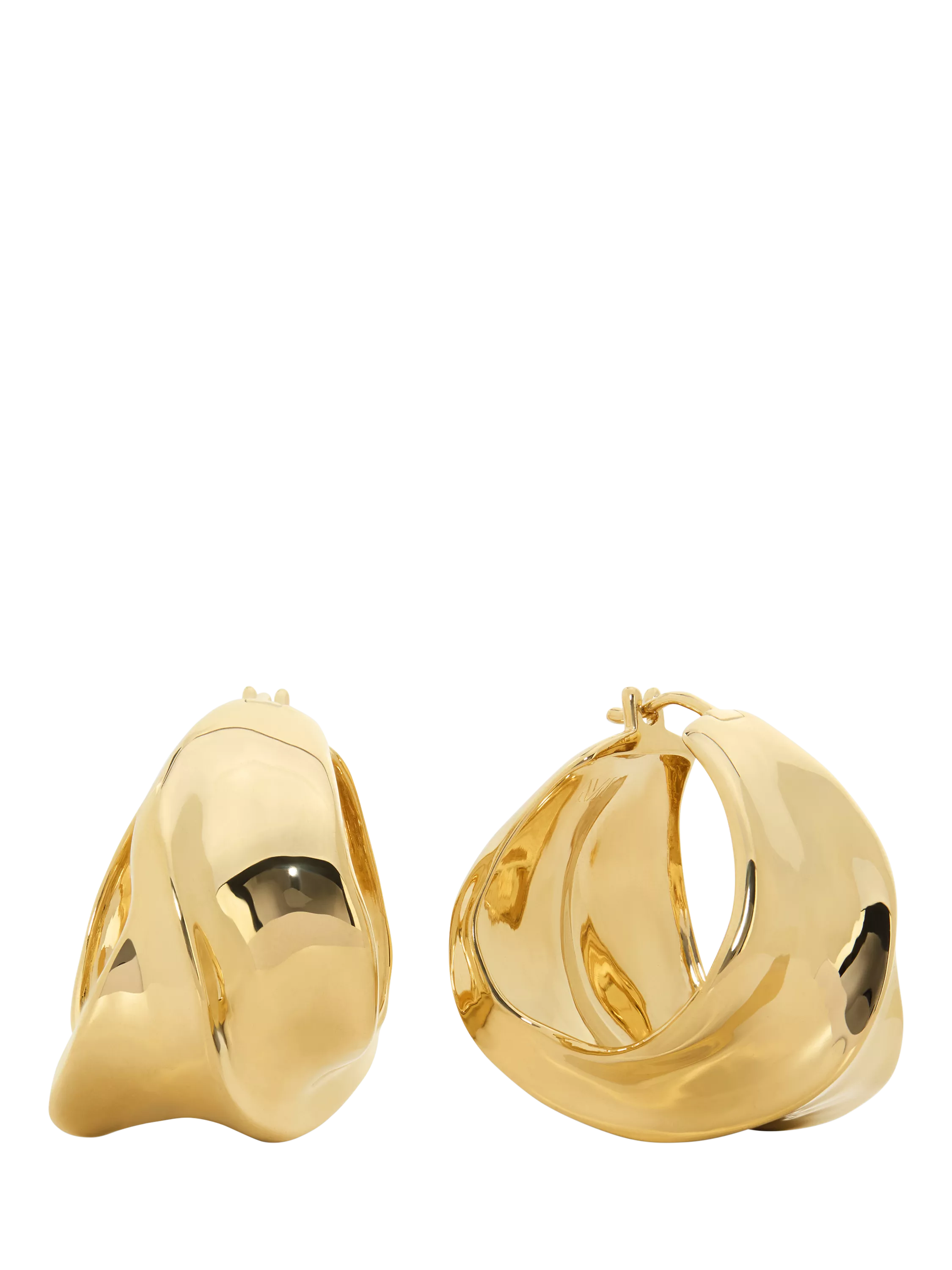Monica Vinader Nomad Bold Medium Hoop Earrings in gold, UK version