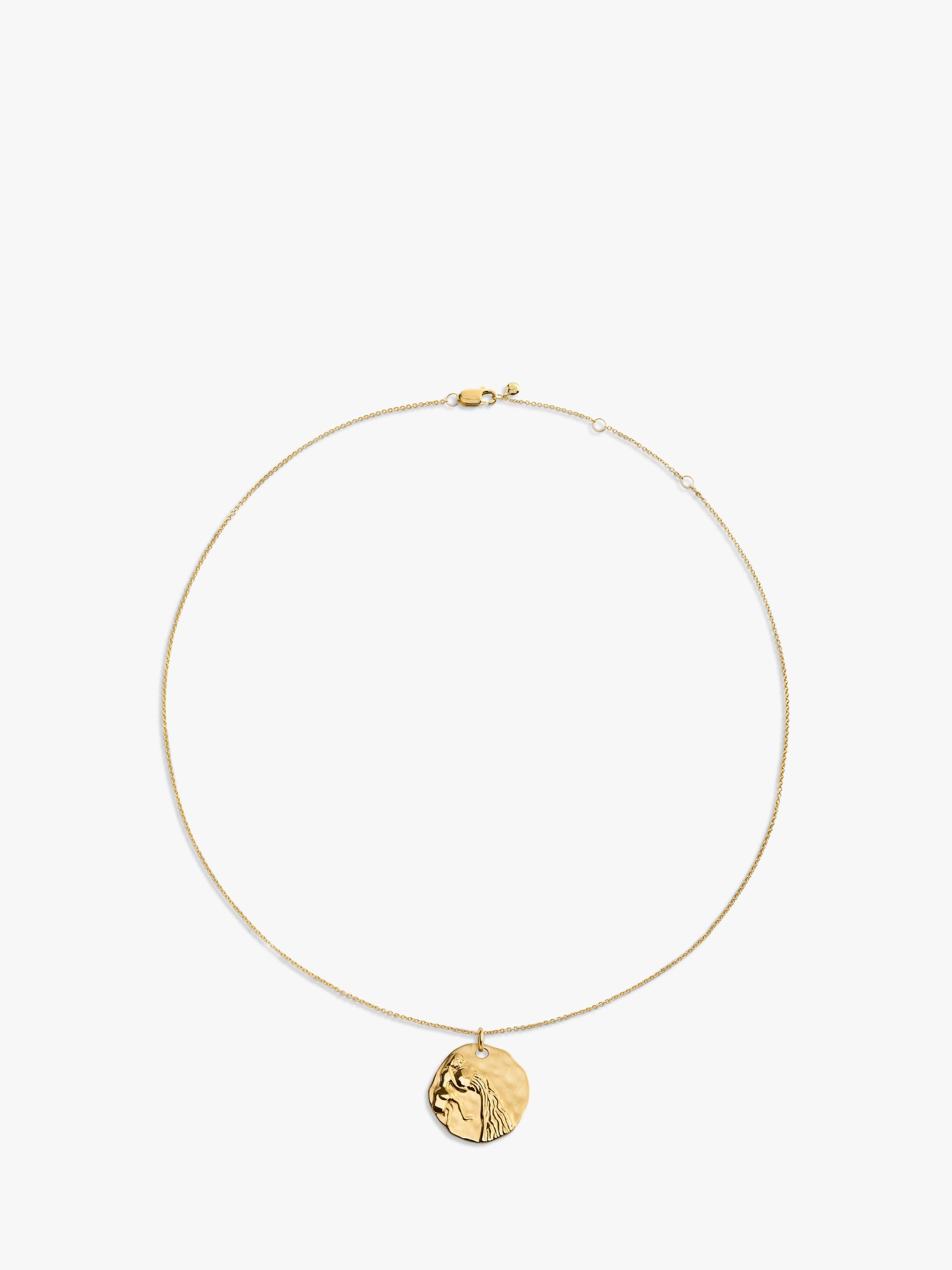 Monica Vinader gold zodiac pendant necklace, UK version
