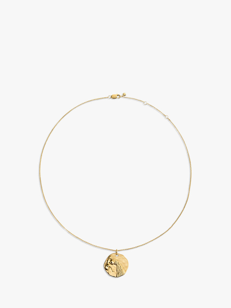 Monica Vinader gold zodiac pendant necklace, UK version