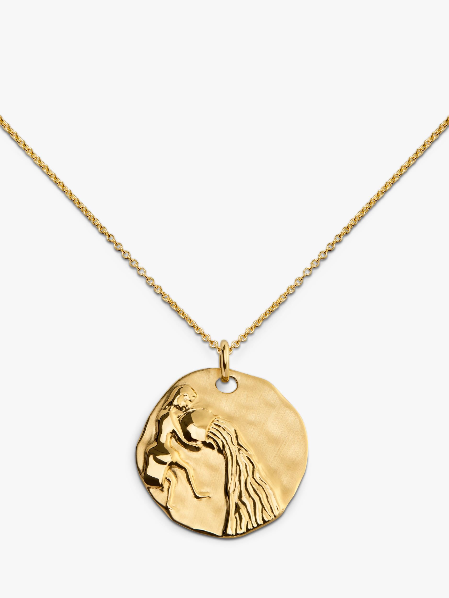 Monica Vinader gold zodiac pendant necklace, UK version