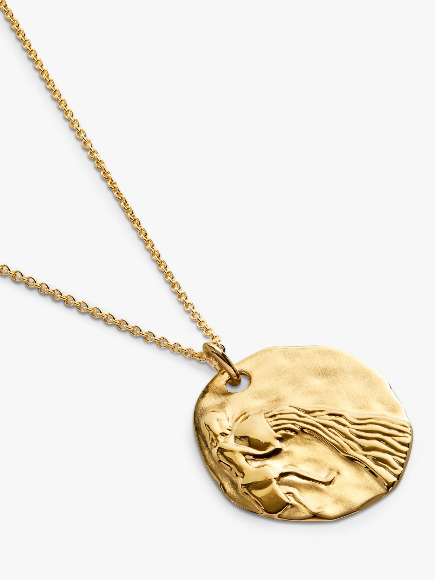 Monica Vinader gold zodiac pendant necklace, UK version