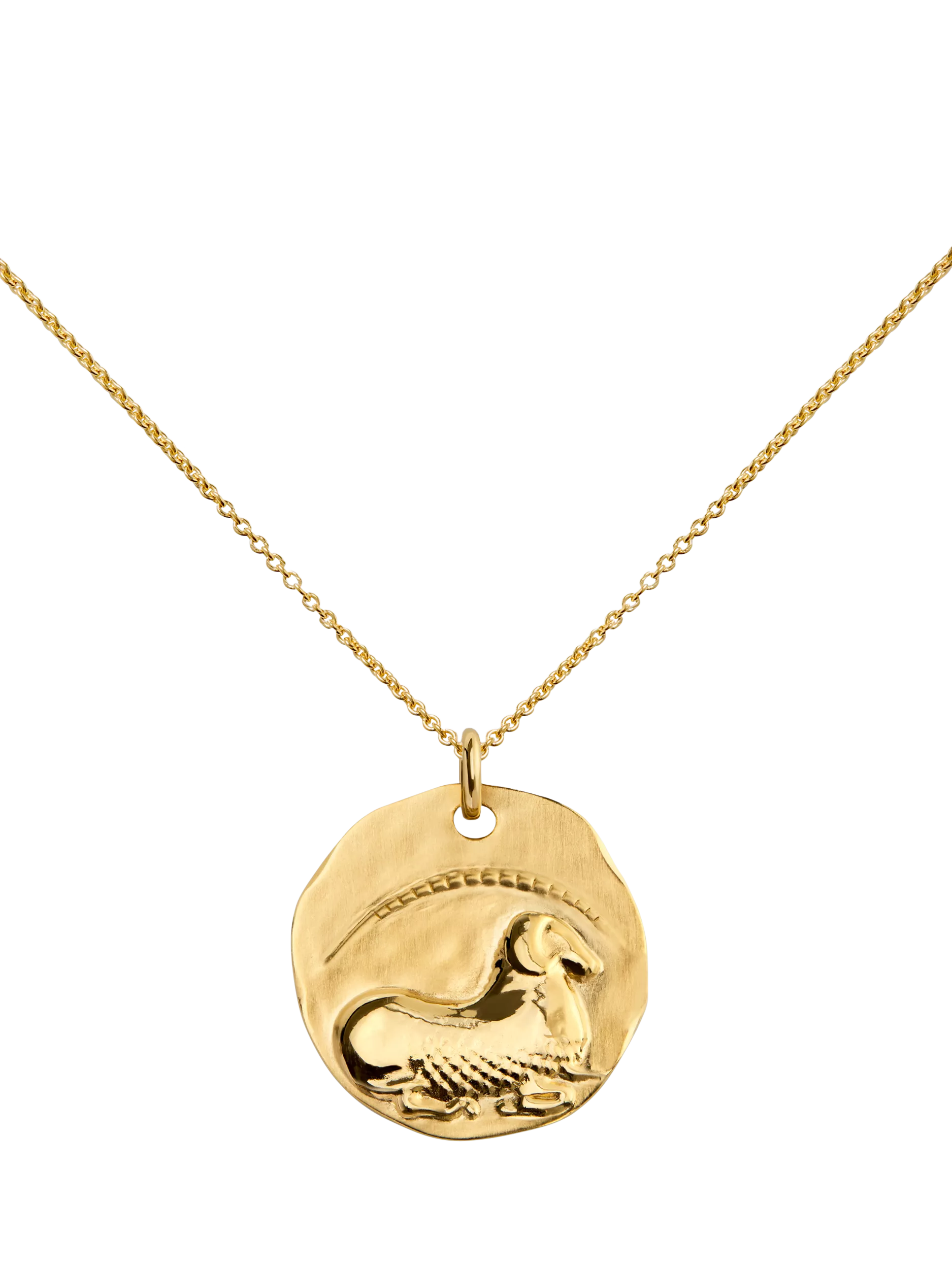 Monica Vinader gold zodiac pendant necklace, UK version