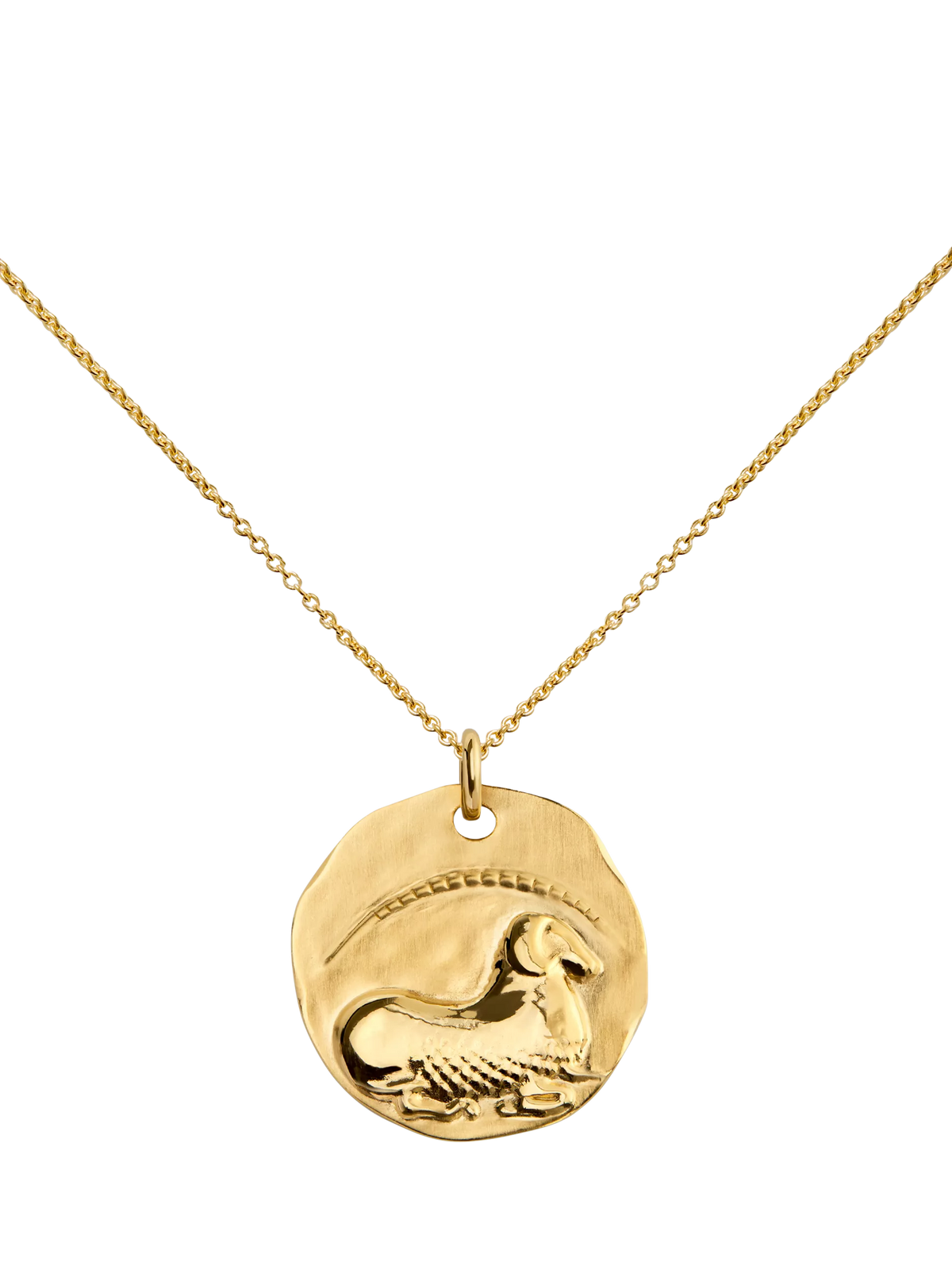 Monica Vinader gold zodiac pendant necklace, UK version