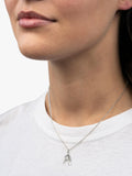DPT Antwerp diamond initial charm necklace silver, UK version