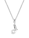 DPT Antwerp Diamond Initial Charm Necklace, Silver