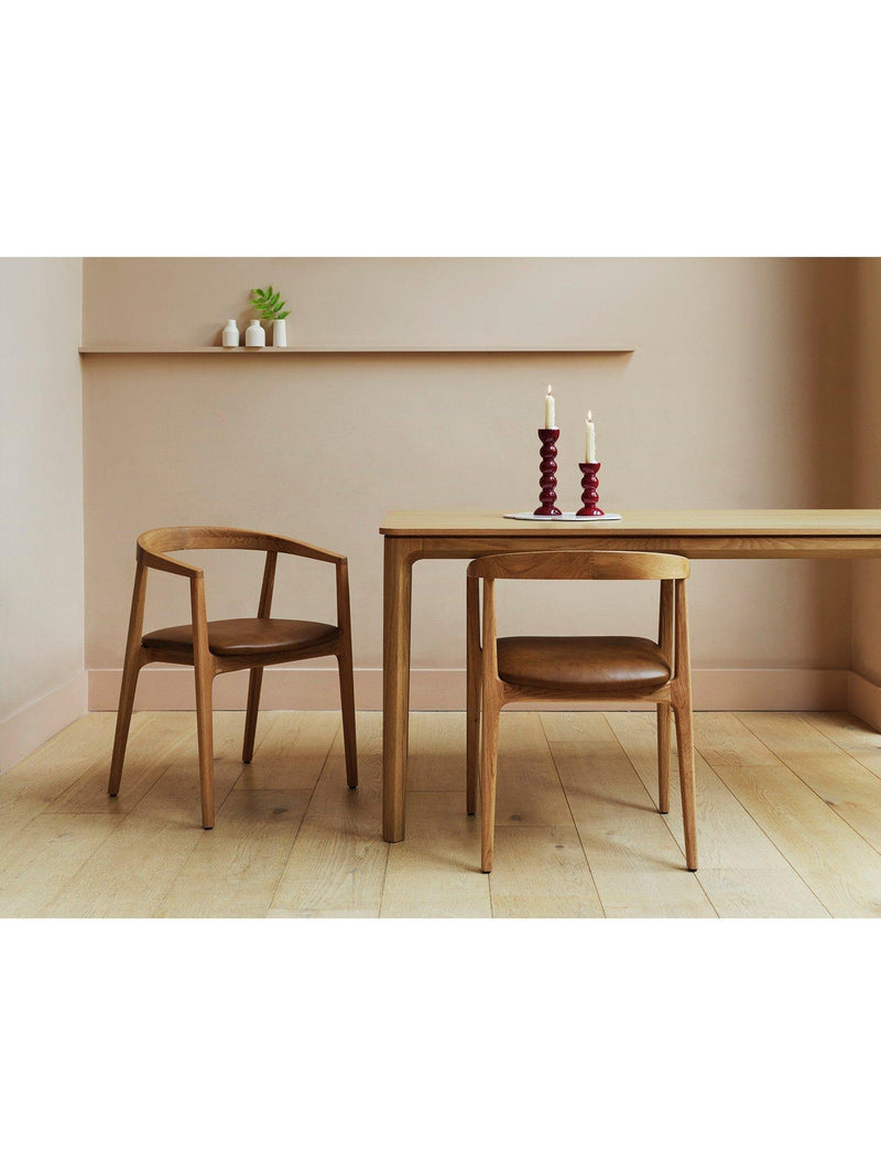 Swyft dining chair set of 2 solid white oak, imported from the UK