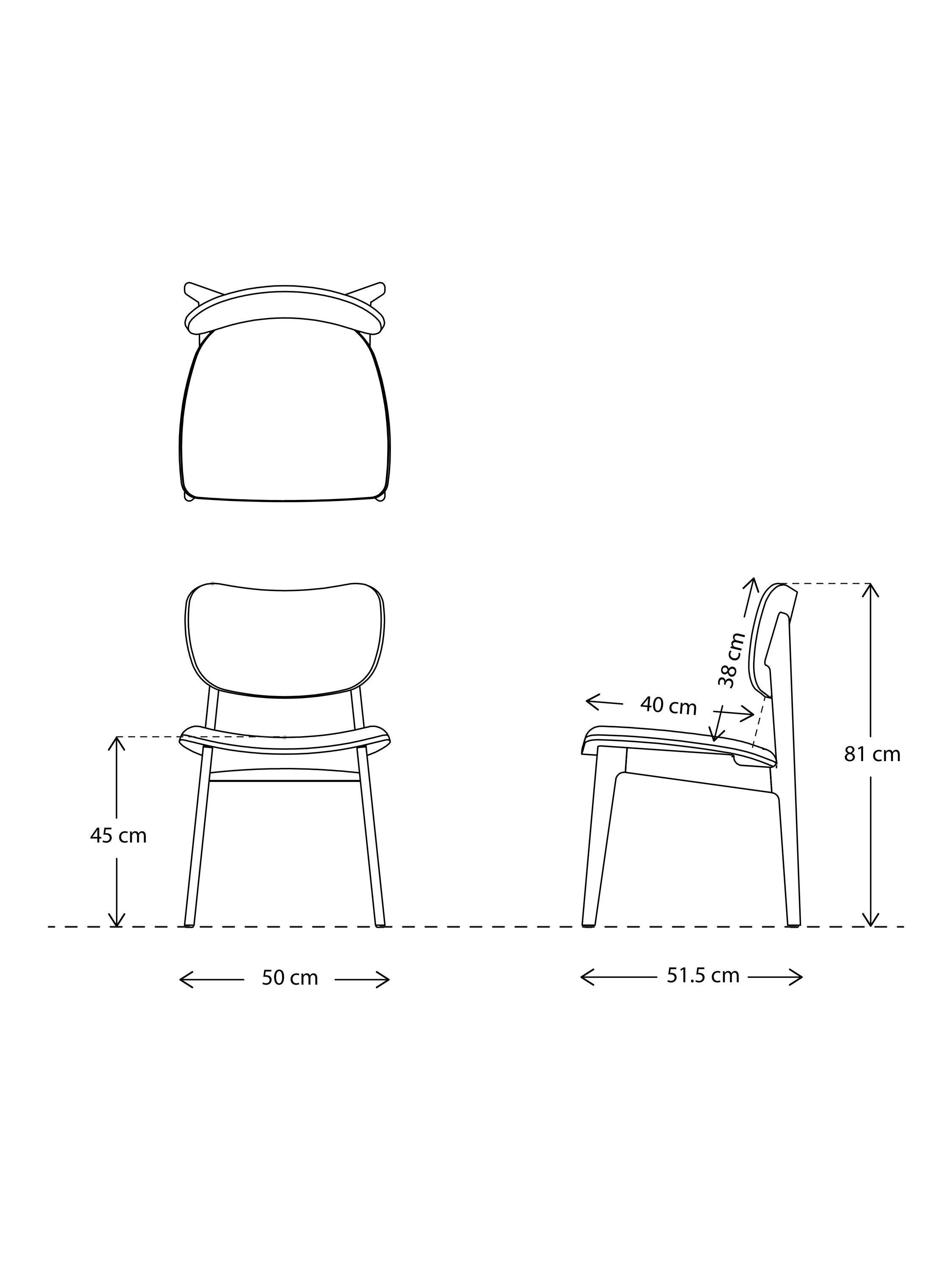 Swyft oak maple leather dining chair set of 2 (British brand)