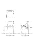 Swyft oak maple leather dining chair set of 2 (British brand)