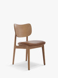 Swyft oak maple leather dining chair set of 2 (British brand)