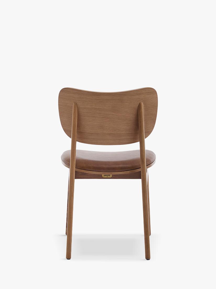 Swyft oak maple leather dining chair set of 2 (British brand)