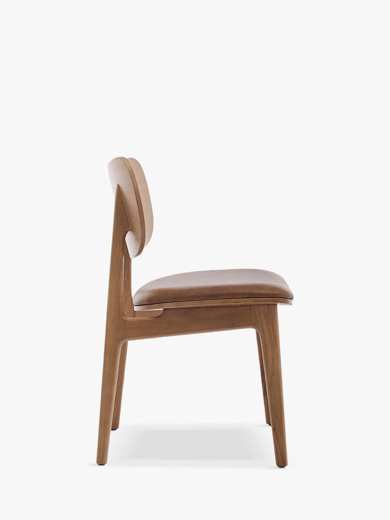 Swyft oak maple leather dining chair set of 2 (British brand)