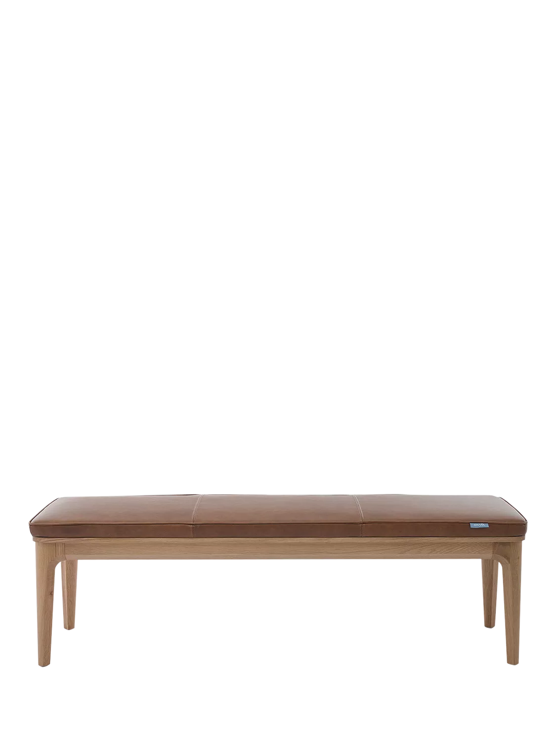 Swyft Dining Bench Oak/Maple Leather 140cm (British brand)