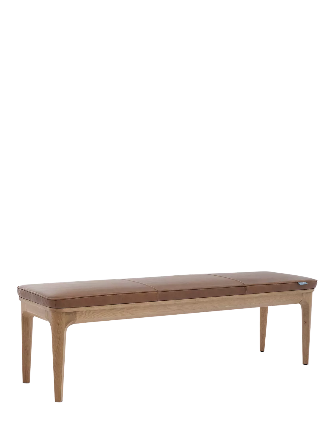 Swyft Dining Bench Oak/Maple Leather 140cm (British brand)