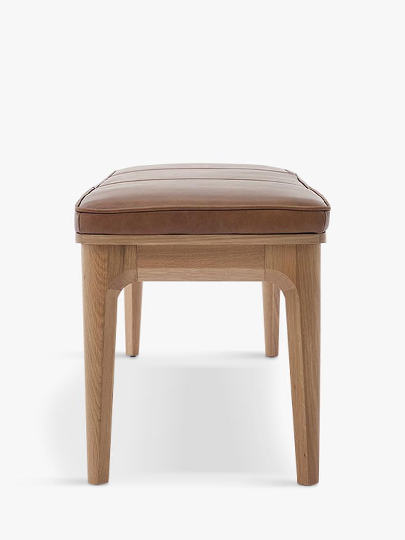 Swyft Dining Bench Oak/Maple Leather 140cm (British brand)