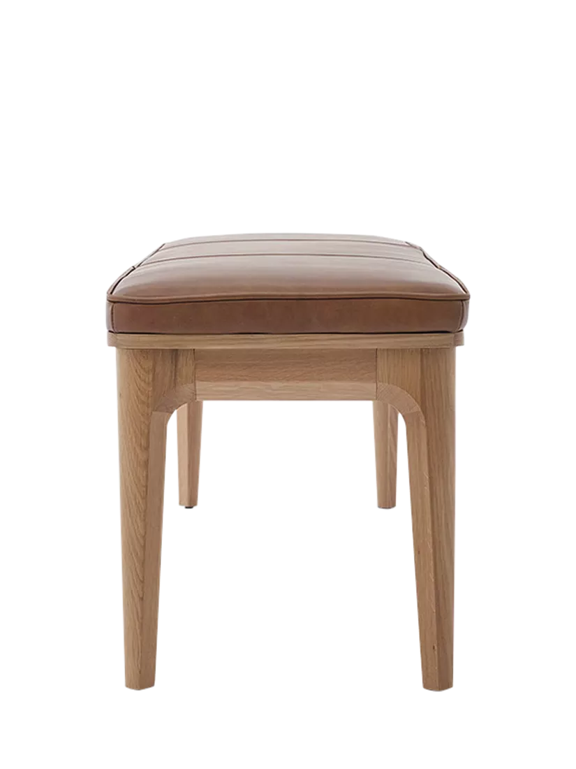 Swyft Dining Bench Oak/Maple Leather 140cm (British brand)