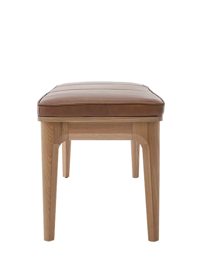 Swyft Dining Bench Oak/Maple Leather 140cm (British brand)