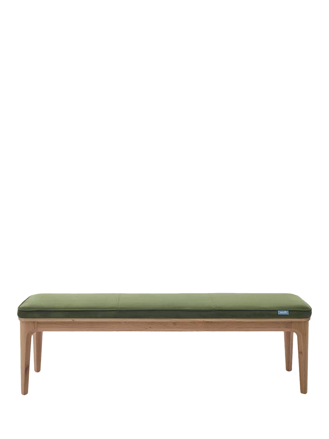 Swyft Model 01 dining bench in Oak/Velvet Vine (British brand)