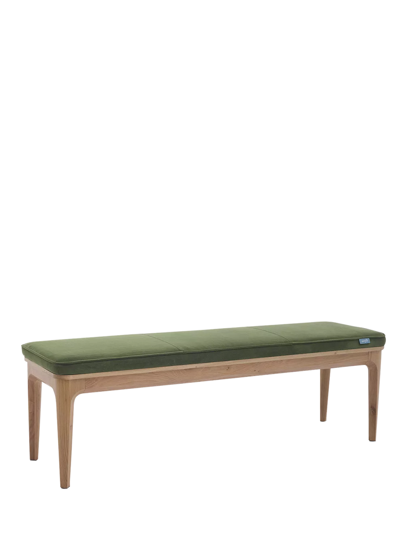 Swyft Model 01 dining bench in Oak/Velvet Vine (British brand)