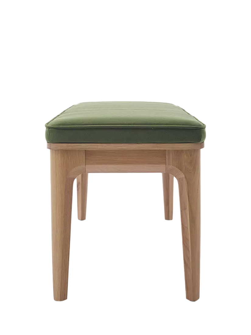 Swyft Model 01 dining bench in Oak/Velvet Vine (British brand)