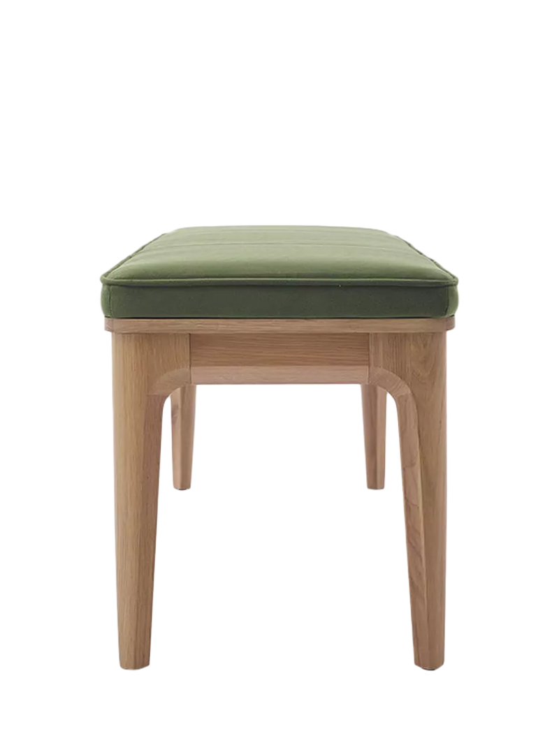 Swyft Model 01 dining bench in Oak/Velvet Vine (British brand)