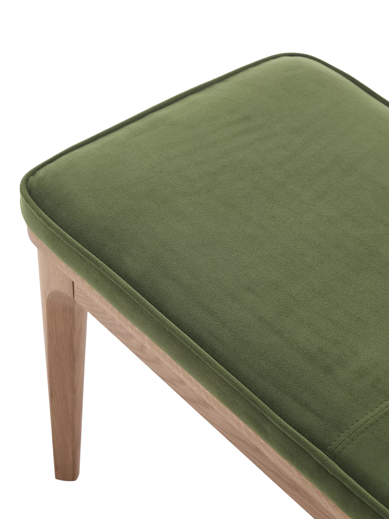 Swyft Model 01 dining bench in Oak/Velvet Vine (British brand)