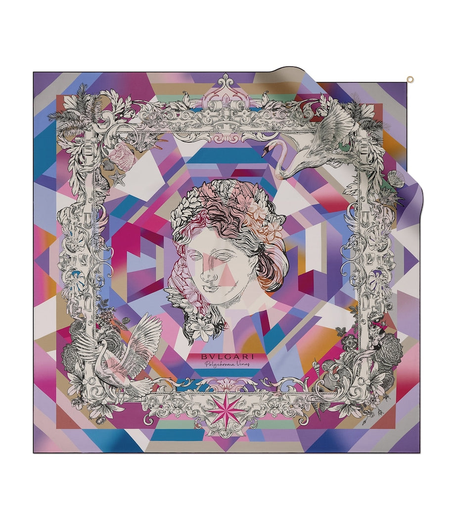 Bvlgari Polychroma Venus silk scarf 90cm, imported from the UK
