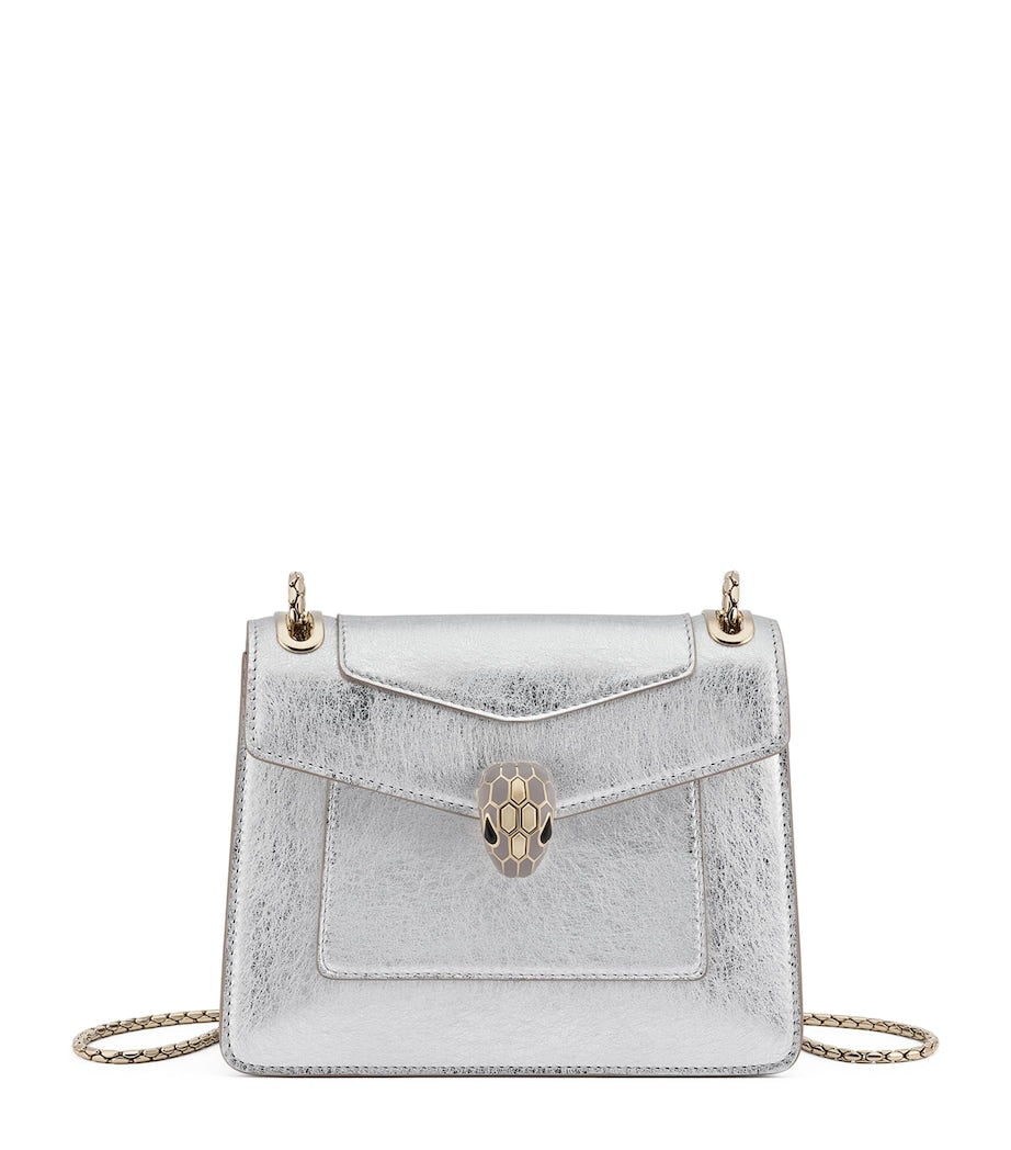 Bvlgari Serpenti Forever shoulder bag silver calf leather (British brand)