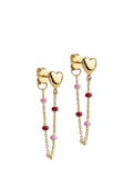 ENAMEL Copenhagen Lola Love enamel drop earrings gold plated, UK version