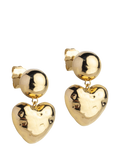 ENAMEL Copenhagen drop heart stud earrings 21x13 mm, UK version