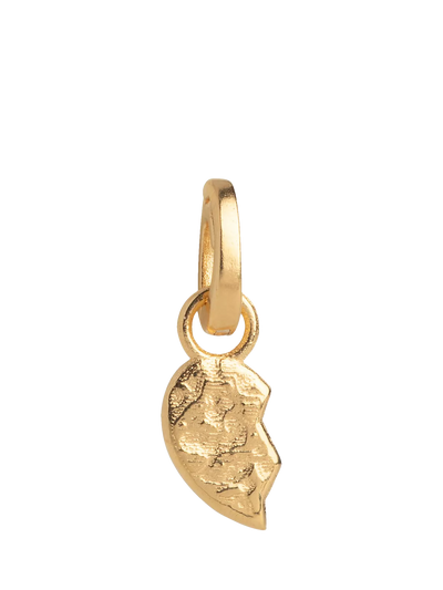 John Lewis ENAMEL Copenhagen Split Twin Left Heart Charm, Yellow Gold- Buy online at McGrocer