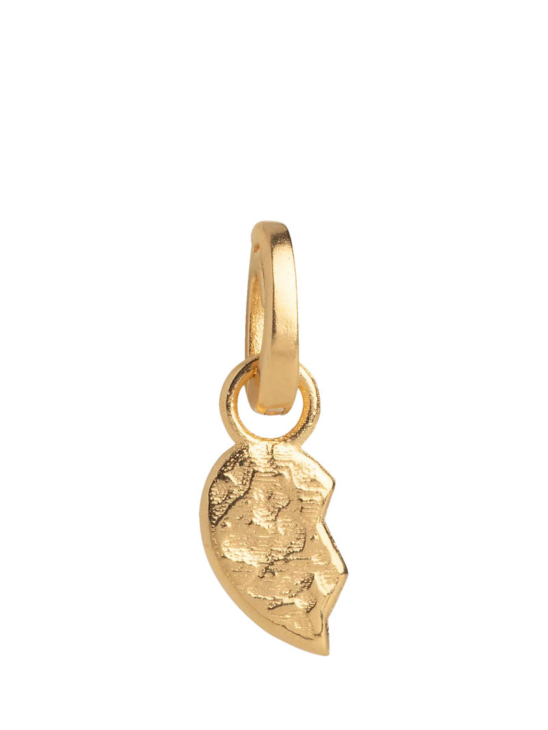ENAMEL Copenhagen Split Twin Left Heart charm yellow gold, imported from the UK