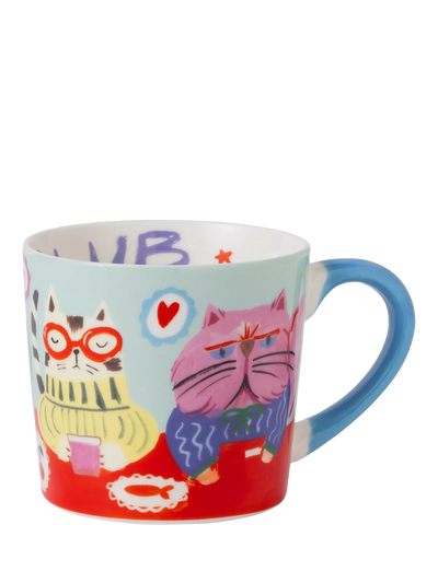 John Lewis Eleanor Bowmer Cat Club New Bone China Mug 300ml- Buy online at McGrocer