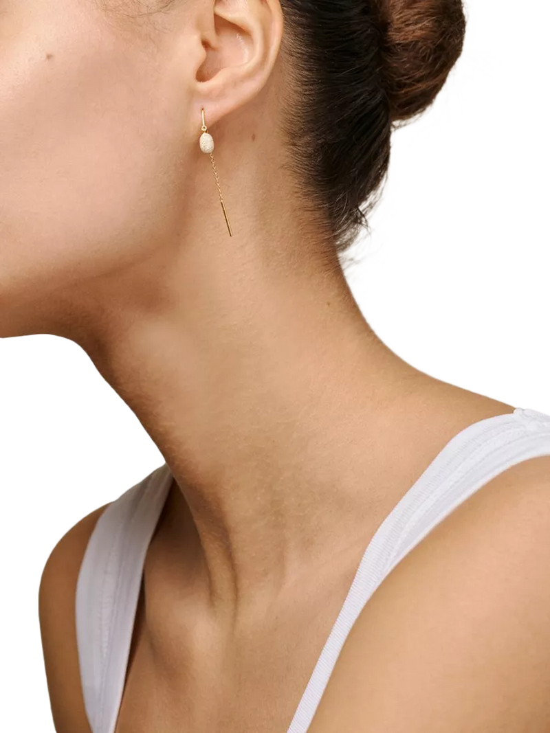ENAMEL Copenhagen Eleanor drop earrings yellow gold - British product