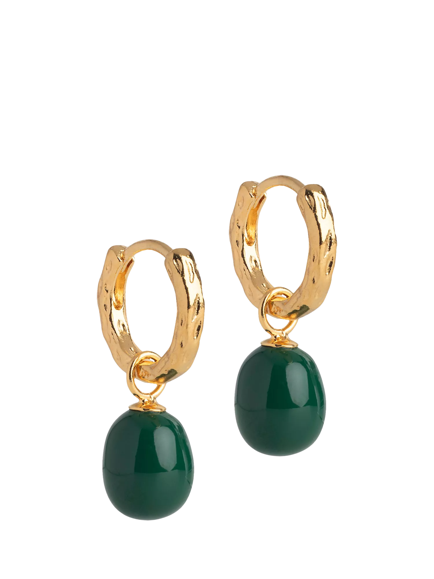 ENAMEL Copenhagen yellow gold hoop earrings 23x13mm (British brand)