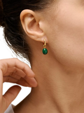ENAMEL Copenhagen yellow gold hoop earrings 23x13mm (British brand)