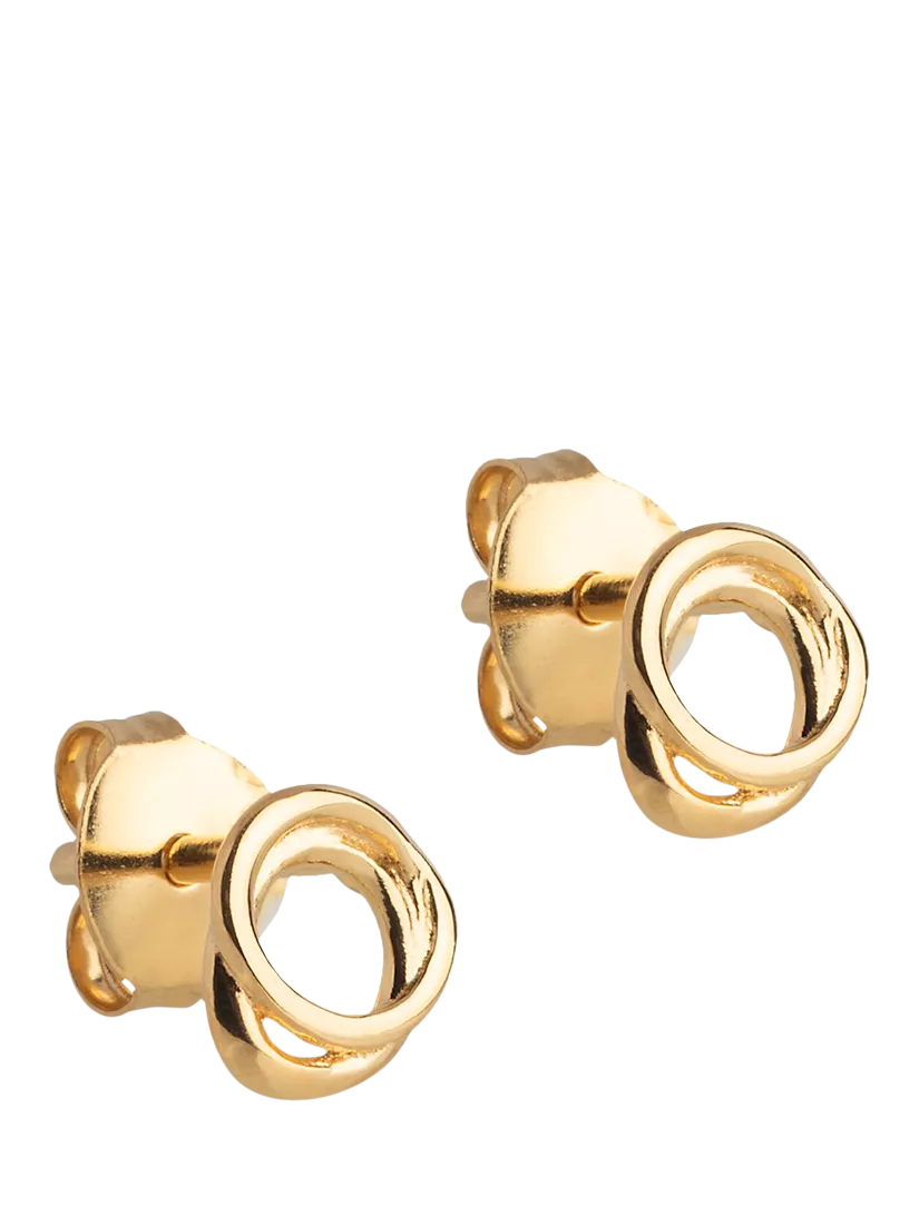 ENAMEL Copenhagen Bellu Mini Stud Earrings 6x6mm yellow gold, UK version