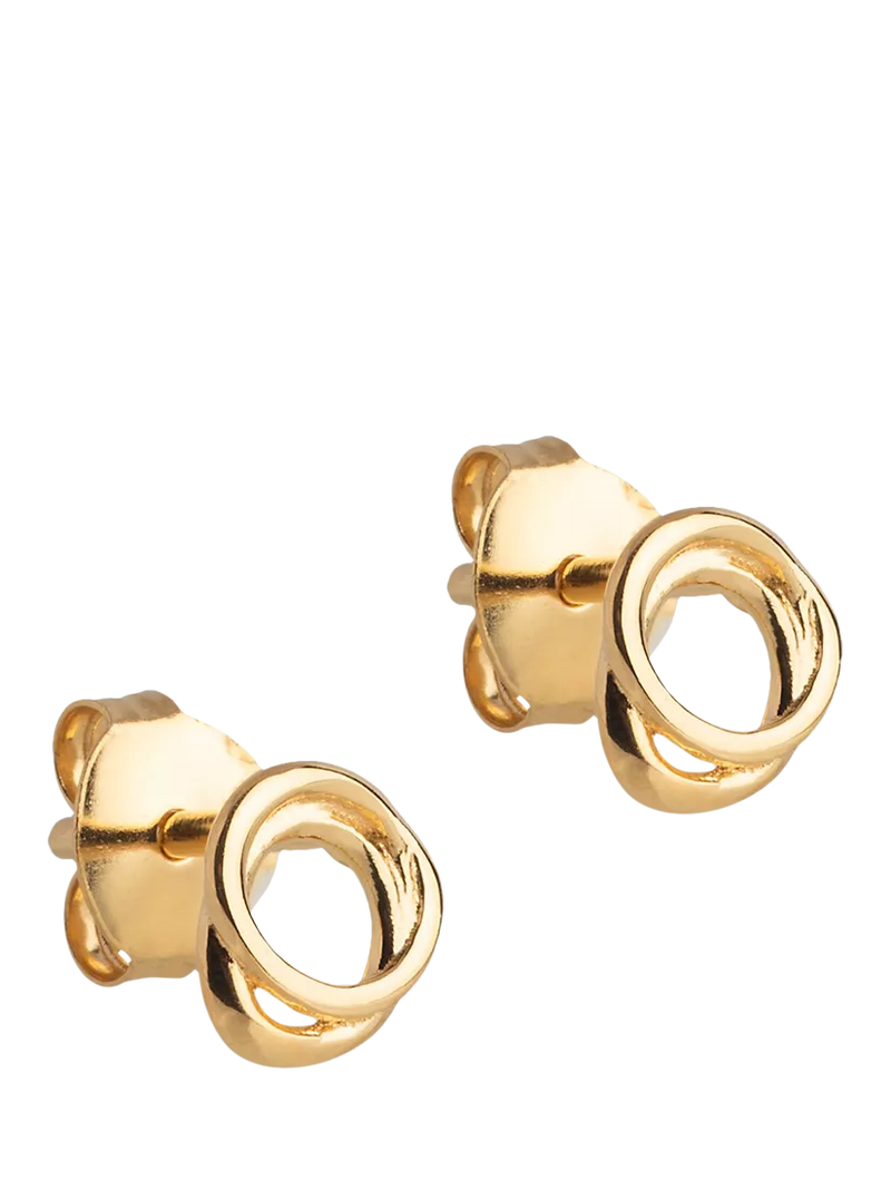 ENAMEL Copenhagen Bellu Mini Stud Earrings 6x6mm yellow gold, UK version