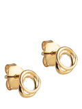 ENAMEL Copenhagen Bellu Mini Stud Earrings 6x6mm yellow gold, UK version
