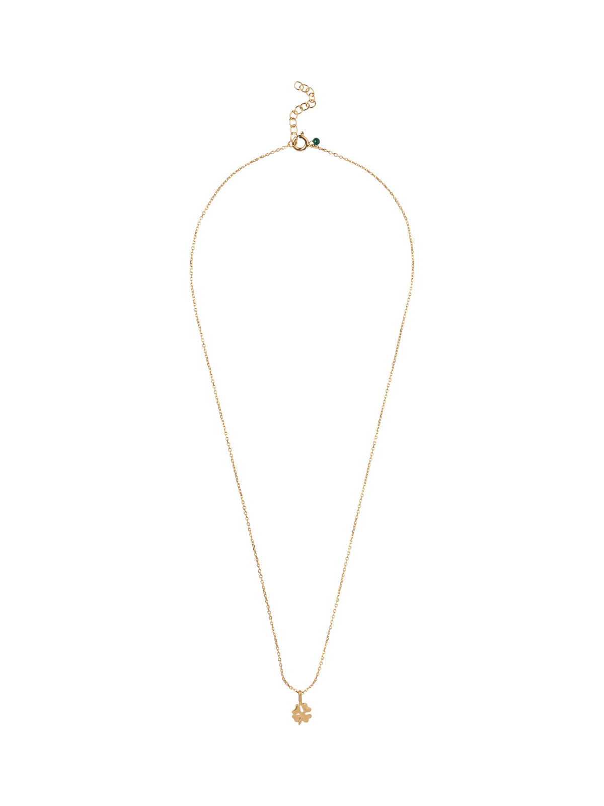 ENAMEL Copenhagen clover pendant necklace yellow gold 45cm, imported from the UK